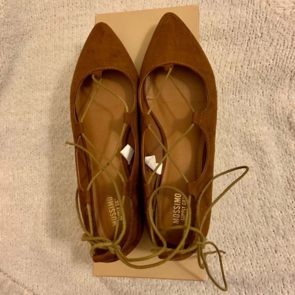 Lace up flats